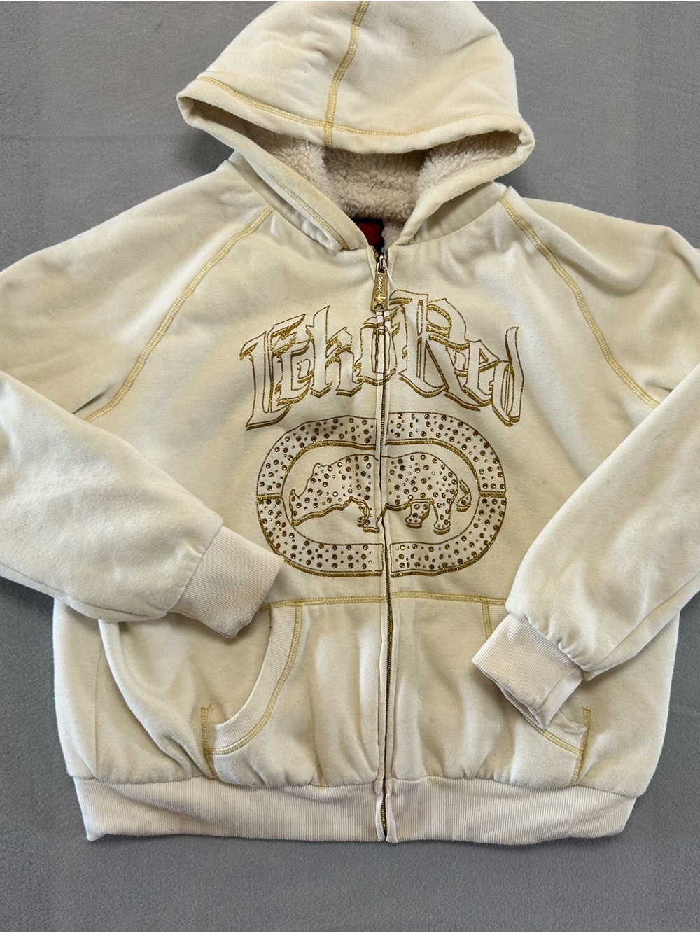 Ecko Red 2000s Sherpa Lined Zip Hoodie